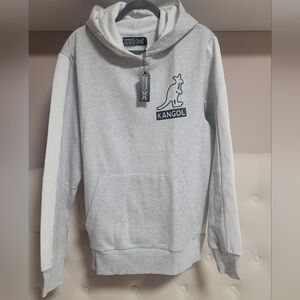 NWT Kangol Sz L Hoodie Sweater Heather Gray